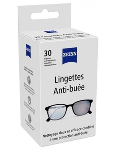 Zeiss Lingettes Anti-Buée pour Lunettes - 30 Lingettes