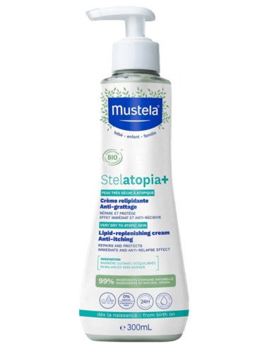 Mustela Stelatopia+ Crème Relipidante Anti-Grattage Bio - 300 ml