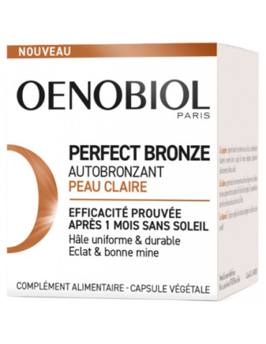 Oenobiol Perfect Bronze Autobronzant Peau Claire - 30 Capsules