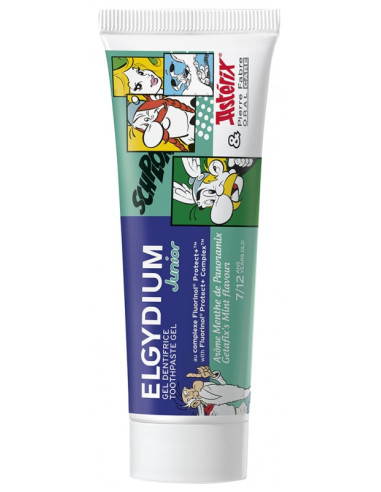 Elgydium Gel Dentifrice Junior Protection Caries 7/12 Ans Menthe de Panoramix - 50 ml