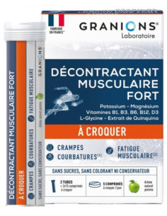 Granions Décontractant Musculaire Fort à Croquer - 30 Comprimés