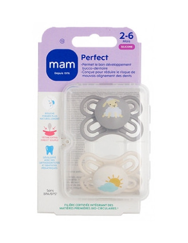 MAM 2 Sucettes Perfect 2-6 Mois