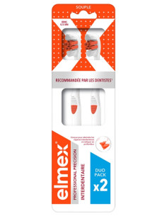 Elmex Brosse à Dents Professional Précision Interdentaire Souple Duo Pack