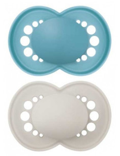 MAM 2 Sucettes Original Tendance 6 Mois et + - Couleur : Bleu