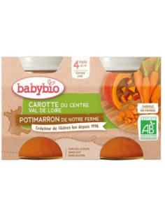 Petit pot de légumes Carottes Potimarron, 2x130gr
