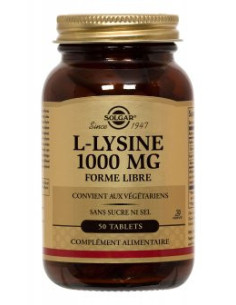 Solgar L Lysine 1000mg - 50 gélules