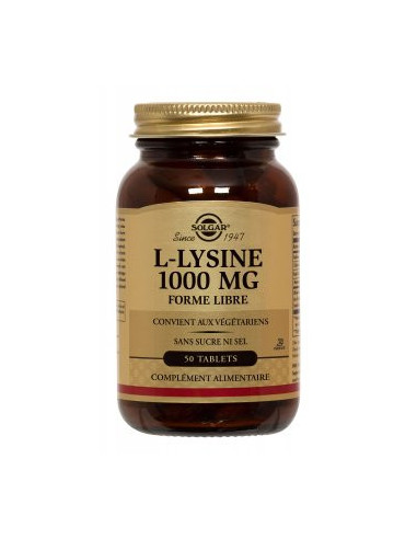 Solgar L Lysine 1000mg - 50 gélules