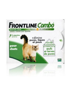 Antiparasitaire Frontline combo pour chat -  3 pipettes
