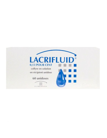 LACRIFLUID 0,13 POUR CENT, collyre en solution en récipient unidose - 60x0.4g