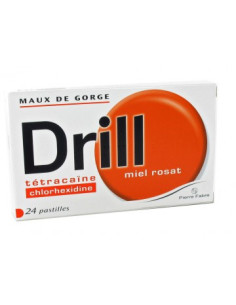 DRILL MIEL-ROSAT, pastille à sucer - 24 pastilles