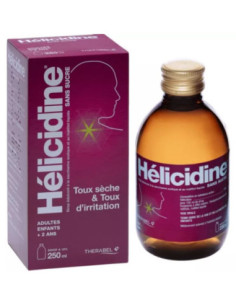 HELICIDINE 10 POUR CENT SANS SUCRE, sirop édulcoré à la saccharine sodique et au maltitol liquide flacon polyéthylène - 250ml