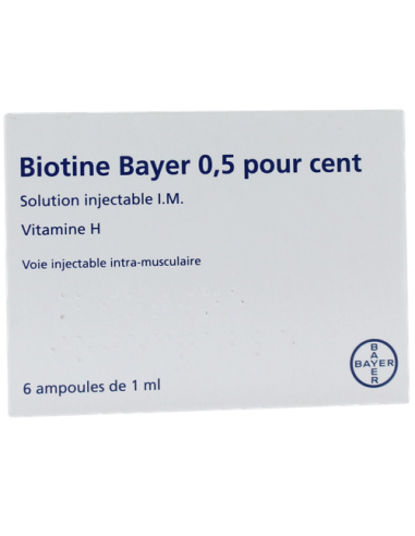 BIOTINE BAYER 0,5 POUR CENT, solution injectable I.M. - 6x1ml