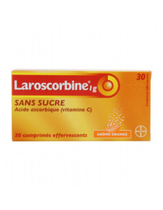 LAROSCORBINE SANS SUCRE 1g, comprimé effervescent - 30 comprimés