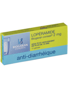LOPERAMIDE BIOGARAN CONSEIL 2 mg, gélule  - 6 gélules12 gélules