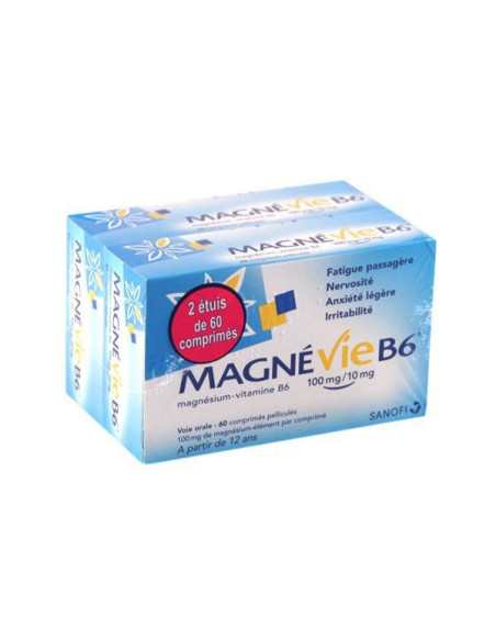MAGNEVIE B6 100mg/10mg, comprimé pelliculé - 60 comprimés