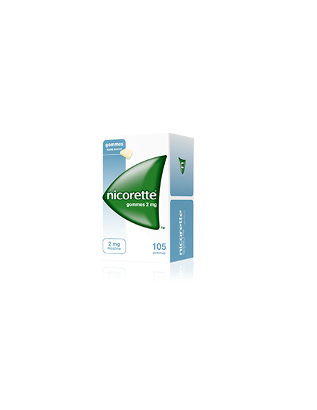 NICORETTE 2 mg SANS SUCRE, gomme à mâcher médicamenteuse édulcorée au sorbitol - 210 gommes