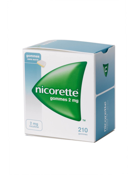 NICORETTE 2 mg SANS SUCRE, gomme à mâcher médicamenteuse édulcorée au sorbitol- 105 gommes