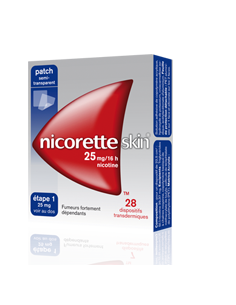 NICORETTESKIN 25 mg/16 heures, dispositifs transdermiques- 28 patchs