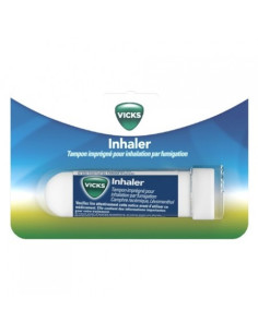 VICKS INHALER, tampon imprégné pour inhalation par fumigation - 1 tampon