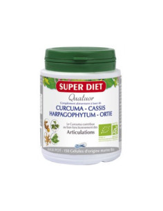 Quatuor Curcuma Articulations Bio - 150 gélules