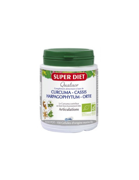 Quatuor Curcuma Articulations Bio - 150 gélules
