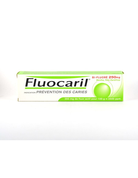FLUOCARIL BI-FLUORE 250 mg MENTHE, pâte dentifrice - 2 x 75ml