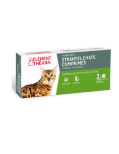Clément Thékan Strantel Chat Vermifuge - 4 comprimés