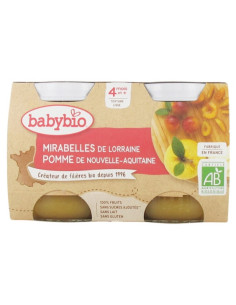 Petit Pot Fruits Mirabelle de Lorraine & Pomme d'Aquitaine - 2x130g