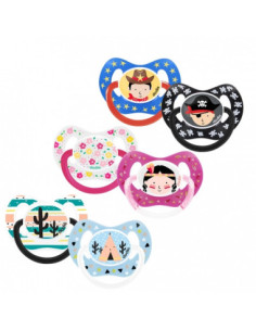 Sucette +18 Mois "DUO GARÇON" Physiologique Silicone N°P50 - 2 unités