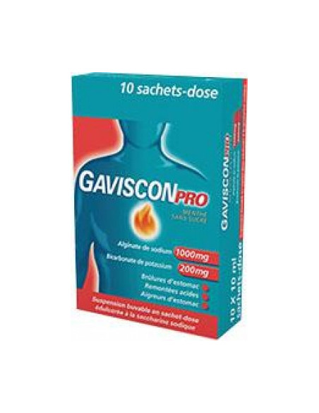 GAVISCONPRO MENTHE, suspension buvable en sachet - 10 sachets