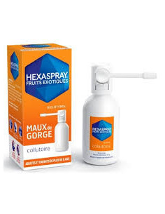 HEXASPRAY fruits exotiques, collutoire en flacon pressurisé  Biclotymol - 30g