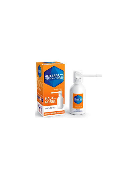 HEXASPRAY fruits exotiques, collutoire en flacon pressurisé  Biclotymol - 30g