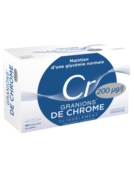 Granions® de chrome 200 μg/j - 30 ampoules