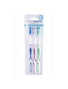 Brosses à dents SUPERWHITE BRUSH 3 souple - 3 unités