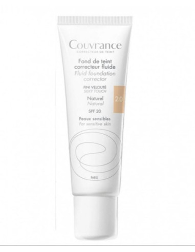 Avène Couvrance Fond de Teint Correcteur Naturel Fluide SPF 20 - 30 ml