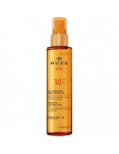 Nuxe Sun Huile Bronzante Visage et Corps Faible Protection SPF 10 - 150 ml