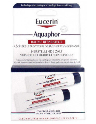 Eucerin Aquaphor Baume Réparateur Cutané - Lot de 2 x 10 ml