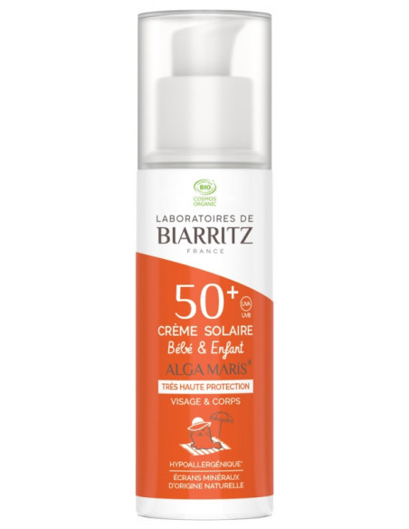 Biarritz Alga Maris Crème Solaire Enfant SPF 50+ Bio - 100 ml