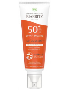 Biarritz Alga Maris Spray Solaire Visage et Corps SPF 50+ Bio - 100 ml