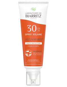 Biarritz Alga Maris Spray Solaire Visage et Corps SPF 30 Bio - 100 ml