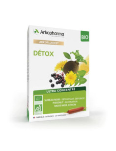 Arkopharma Arkofluides Détox Bio - 20 Ampoules