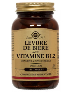 Solgar Levure de Bière Avec Vitamine B12 - 250 Comprimés