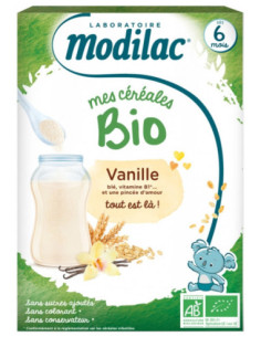 Modilac Céréales Vanille Dès 6 Mois Bio - 250g