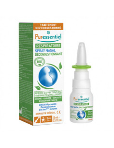 Puressentiel Respiratoire Spray Nasal Décongestionnant Bio - 15ml