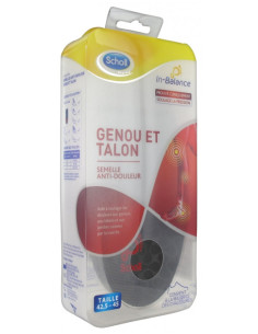 Scholl ExpertSupport Semelles Anti-Douleur Genou et Talon Taille : 42,5-45 - 1 paire