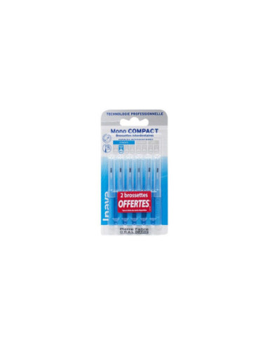 Inava Mono Compact Brossettes interdentaires Etroit 0,8mm - 4+2 unités