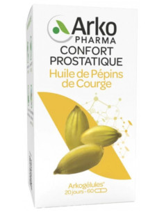 Arkopharma Arkogélules Huile de Pépins de Courge Bio - 60 Capsules