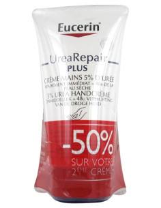 Eucerin UreaRepair PLUS Crème Mains 5% d'Urée - Lot de 2 x 75 ml