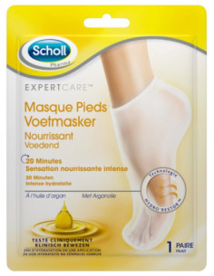 Scholl Expertcare Masque Pieds Nourrissant à l'Huile d'Argan - 1 Paire