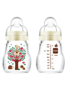 Mam Biberon Verre Tétine Silk 0 Mois+ -  170 ml
